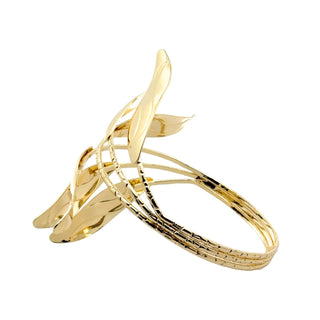 Brazalete cruzado con forma de hoja BR0107