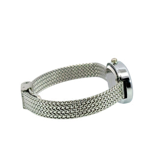 Reloj ovalado con zirconias  naidu plateado SB1603