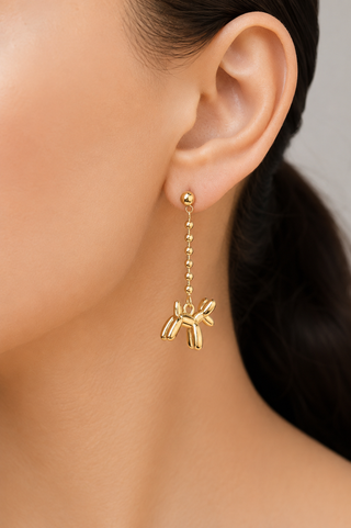 Arete  largo perro globo ER09002