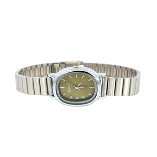 Reloj ovaldo minimalista color verde militar naidu SB1605
