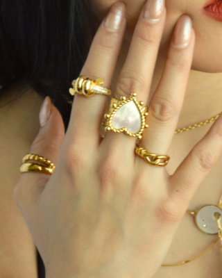 Anillo corazon con bolas RA06005