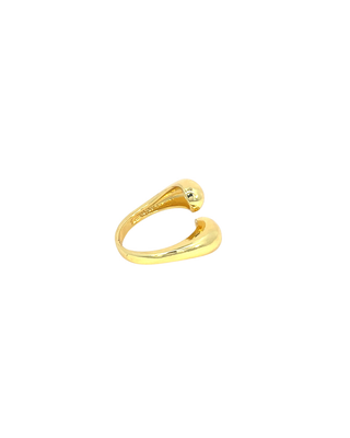 Anillo  doble cruzado dorado RA03015
