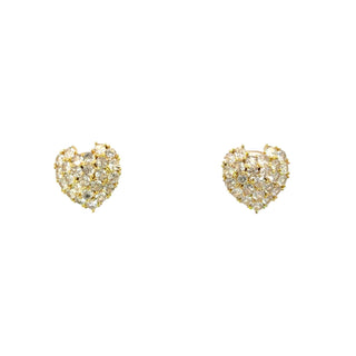 Arete en forma de corazon con zirconias ER11017