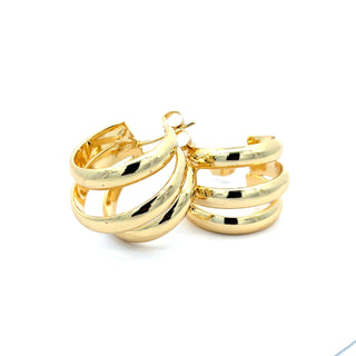 Arete estilo media arracada triple ER06009