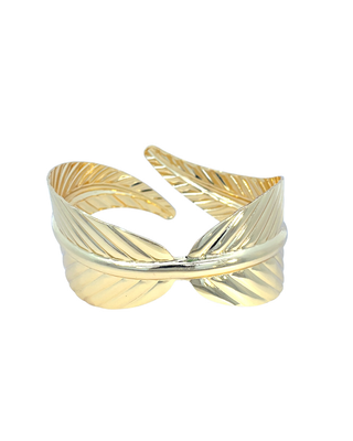 Brazalete hoja doble textura BR01004