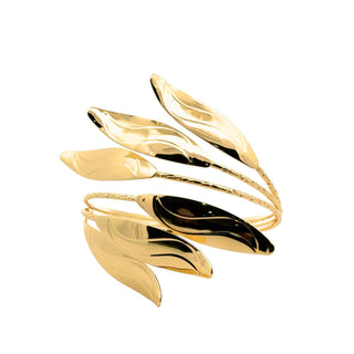 Brazalete cruzado con forma de hoja BR0107