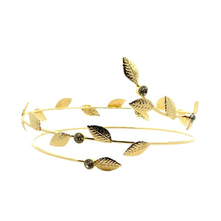 Brazalete fino con hojas entrelazadas BR0203