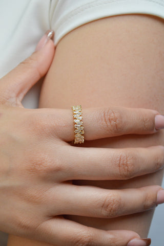 Anillo estilo doble con zirconias RA03002