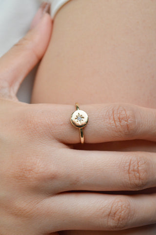 Anillo basico ajustable con destello RA01001