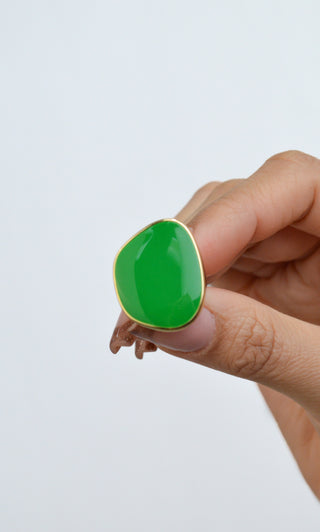 Anillo esmaltado verde  RA04011