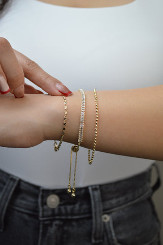 Pulsera estilo tipo tenis con cristales PL06010