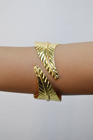 Brazalete hoja doble textura BR01004