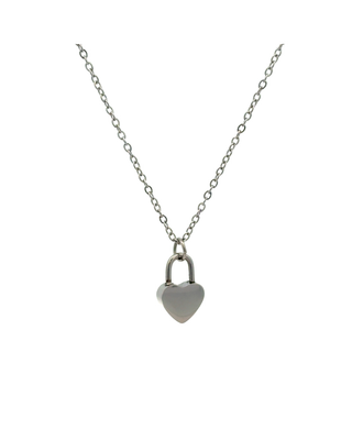 Gargantilla con dije de corazon plateado SN06003