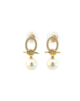 Arete con perla colgante ER03059