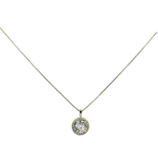 Set plateado con dije de una piedra FT03031