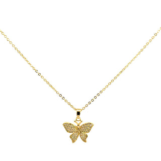 Set dorado con dije de mariposa FT03032