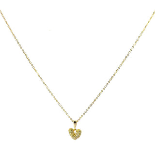 Set dorado finito con dije de corazon FT03033