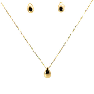 Set dorado con dije de gota FT03036