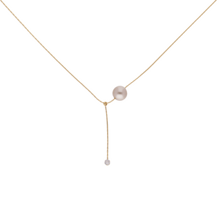 Gargantilla en forma de Y con perla zirconia colgante SN07021