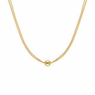 Gargantilla elegante collar de doble capa con un diseño moderno y minimalista SN1006