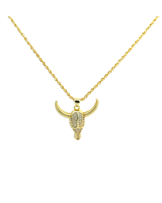 Gargantilla cabeza de toro zirconia NK04006