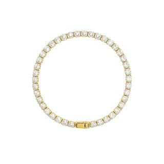 Pulsera tipo tennis con zirconias redondas engarzad PL0307