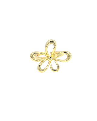 Anillo flor de 5 petalos abiertos con diseño calado RA03-012