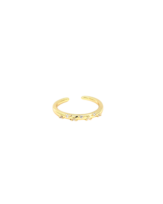 Anillo dorado con zirconias RA04015