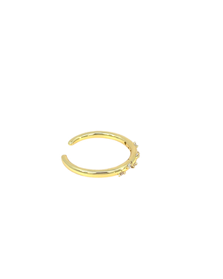 Anillo dorado con zirconias RA04015