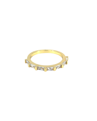 Anillo dorado tipo churumbela piedra rectangular RA04016