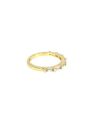Anillo dorado tipo churumbela piedra rectangular RA04016