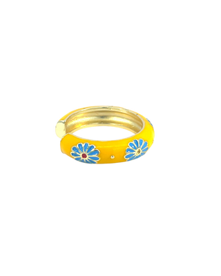 Anillo  5 flores plateado  RA04023