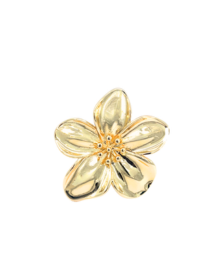Anillo dorado de flor de hoja  RA04022