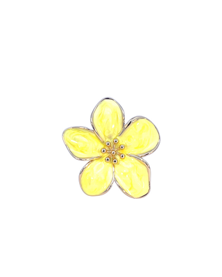 Anillo esmaltado flor amarilla 5 petalos RA05010