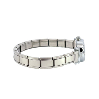 Reloj italiano ovaldo  estilo dona con zirconias  SB1607