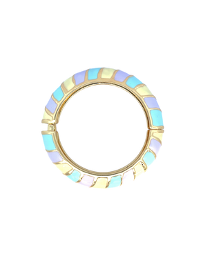 Brazalete esmaltado tricolor (lila) linea diagonal SB12007