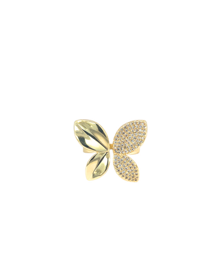 Anillo mariposa con alas de zirconias brillantes RA04027