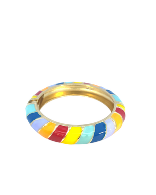 Brazalete esmaltado arcoiris linea diagonal  SB12009