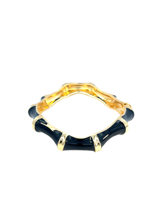 Brazalete esmaltado irregular negro SB12011