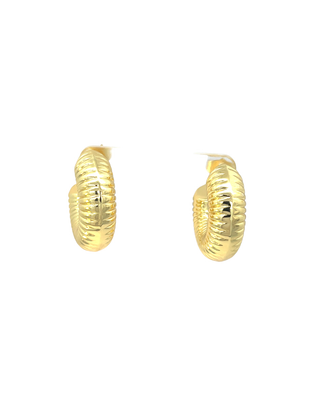 Media arracada chunky lineas SE07002
