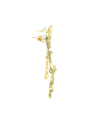 Arete largo irregular dorado SE12001