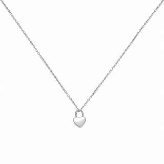 Collar con un dije de candado en forma de corazón SN04013