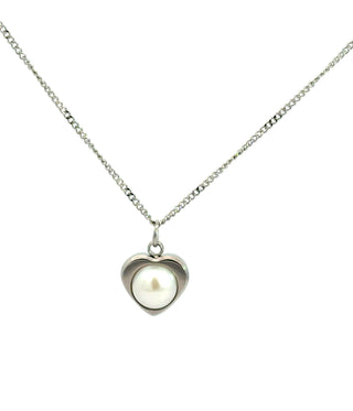 Gargantilla fina plateada con un dije de diseño elegante y romántico SN0502