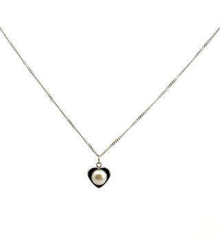 Gargantilla fina plateada con un dije de diseño elegante y romántico SN0502