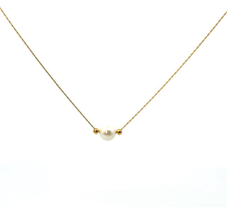 Garganilla sutil con una perla blanca esferica SN0607