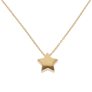 Gargantilla dorada con dije de estrella SN07026