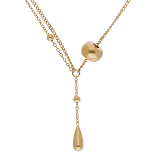 Collar dorado con diseño elegante de estilo corbatero SN1203
