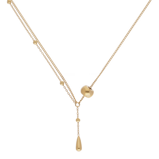 Collar dorado con diseño elegante de estilo corbatero SN1203