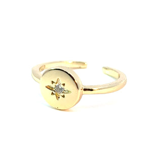 Anillo basico ajustable con destello RA01001