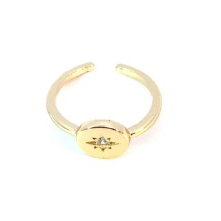 Anillo basico ajustable con destello RA01001